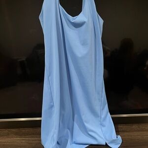 Elegant Blue Sleeveless Dress